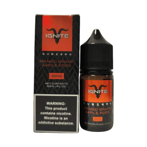 Essência Nic Salt Ignite - Mango grape Apple Pops - 35mg 30ml