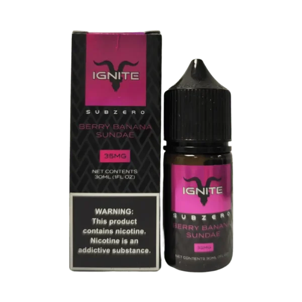 Essência Nic Salt Ignite - Berry Banana Sundae - 35mg 30ml