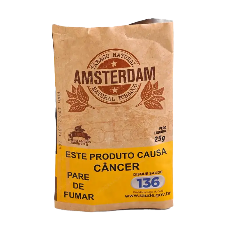 Fumo Amsterdam Orgânico 25g - Tabaco Natural