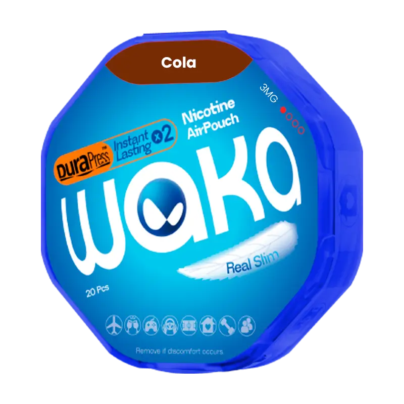 Nicotine Pouch Waka - 3mg – Cola - Slim 3mg /pouch (20 unidades)