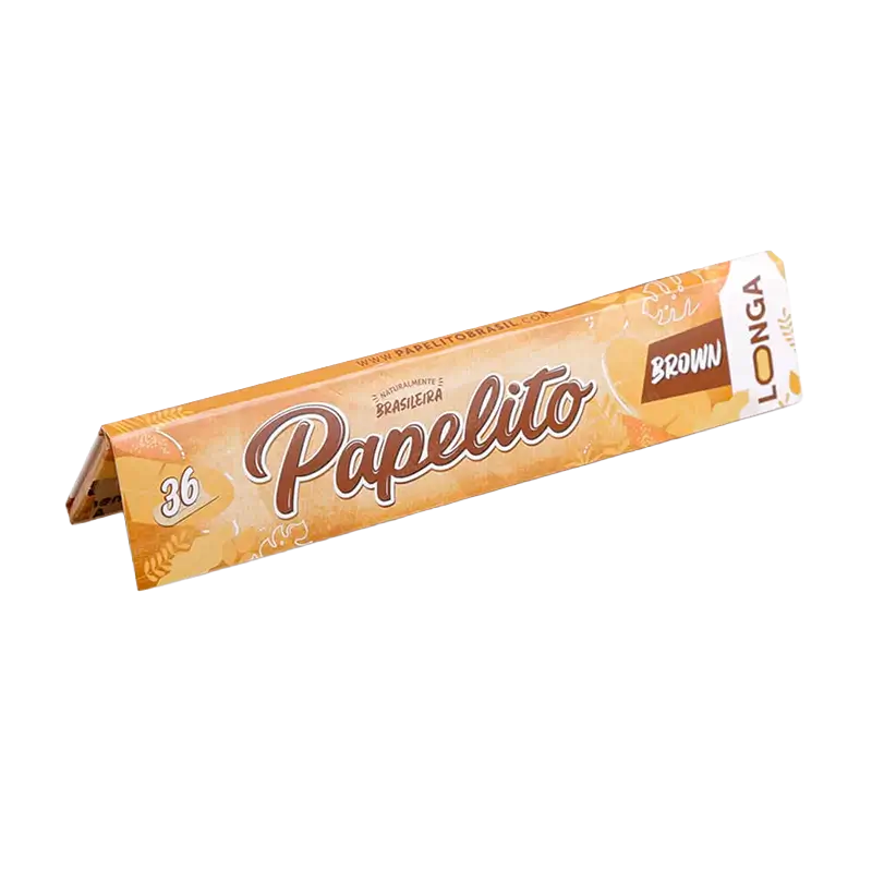 Seda Papelino Longa Brown | Papel Natural (Brown) Queima Lenta | Entrega Campinas + Envio Brasil