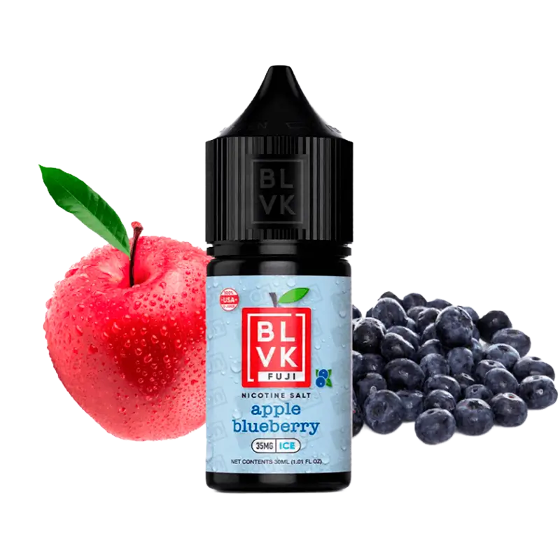 Nic Salt BLVK Fuji Apple Blueberry 35mg 30ml (Maçã Fuji com Mirtilo)