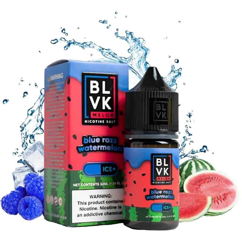 Nic Salt BLVK Melon Blue Razz Watermelon 50mg 30ml (Melão, Framboesa Azul e Melancia)